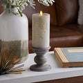 White Pinecone Flameless LED Candle Pillar (3" x 6.5") Y667757