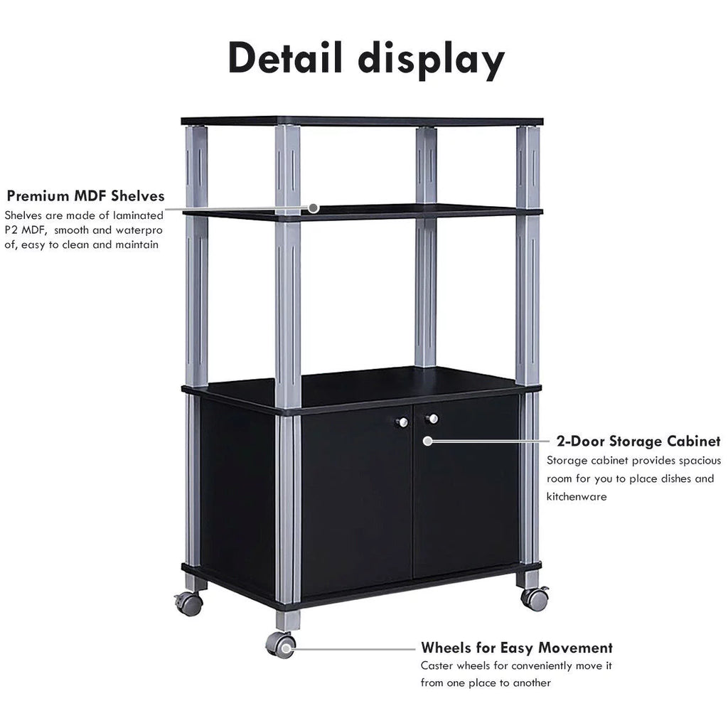 Bakers Rack Microwave Oven Rack Shelves Kitchen Storage Organizer O77939
