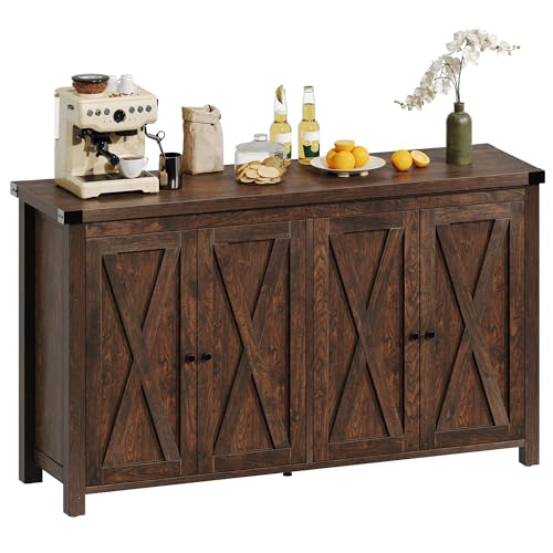 Oak Sideboard Buffet Cabinet with Storage and Doors S314257