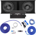 Dual 12" Subwoofer Bass Package with Loaded Enclosure and Amplifier D4052