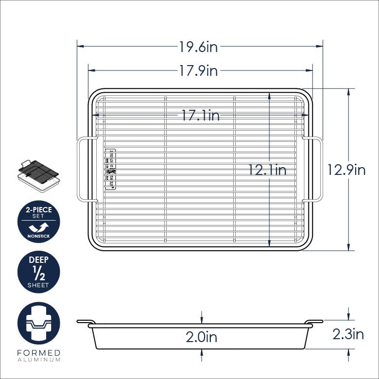 Nordic Ware Naturals Nonstick Half Sheet Baking Tray J834