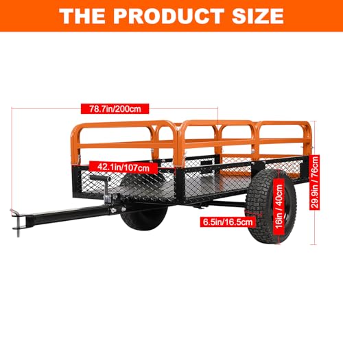 Heavy Duty Steel Utility Garden Cart with Removable Sides R612