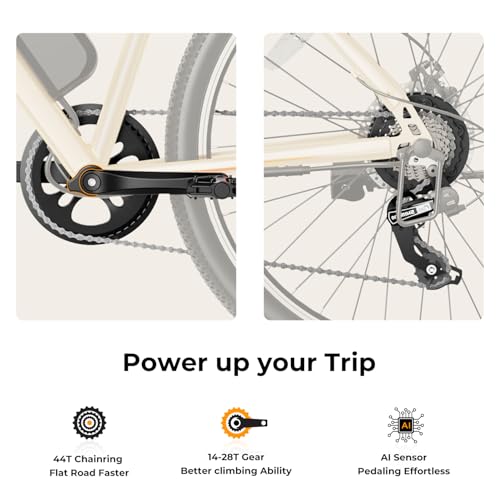 Electric Bike with Peak 500W Brushless Motor, 360Wh Removable Battery, 7-Speed, 26" Tires and Front Fork Suspension Z141075