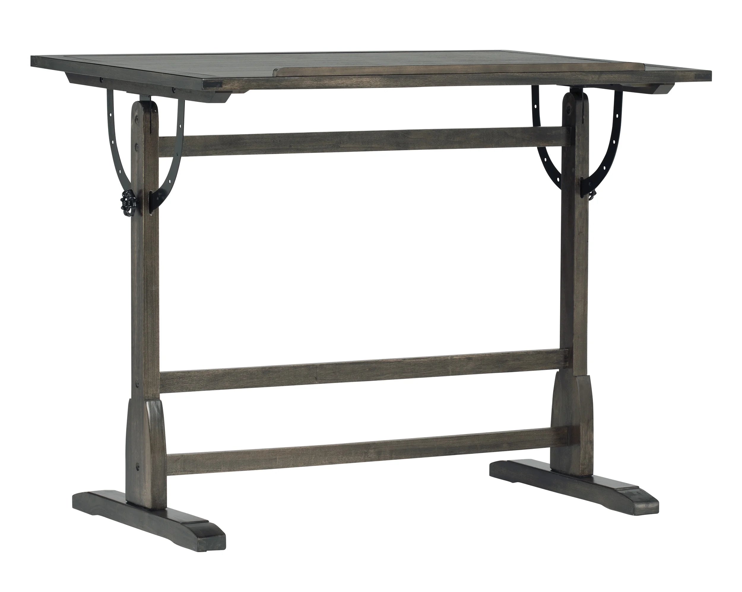 Solid Wood Drawing Table with 42" x 30" Adjustable Tilting Top S36076