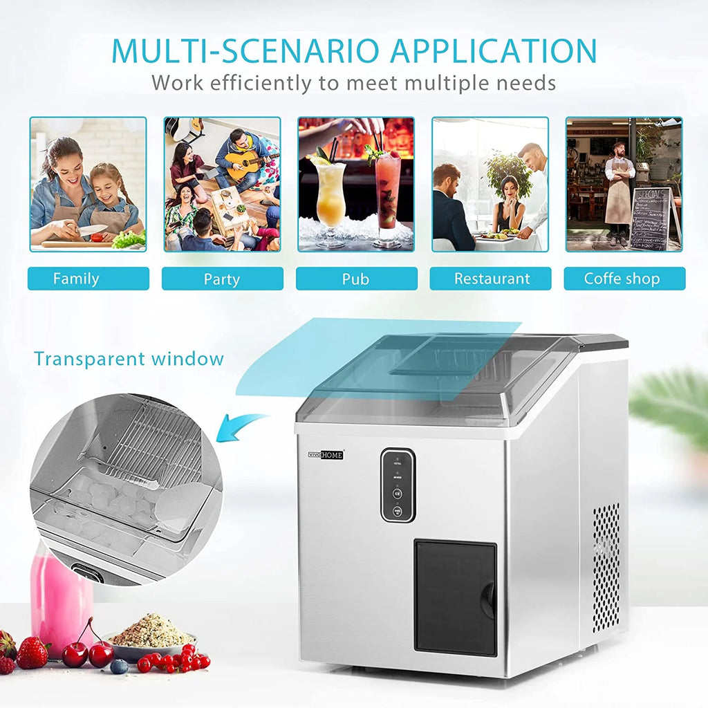 2 in 1 Countertop Ice Maker & Ice Shaver Machine, 33lbs/Day C72017