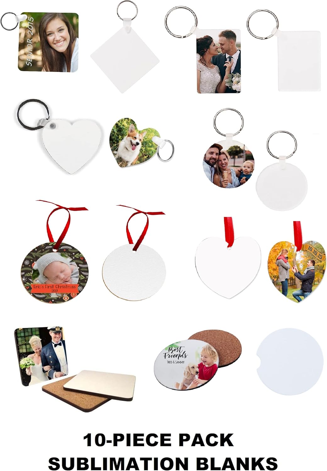 White Sublimation Printer Starter Bundle with Inks, Paper, Tapes, Blanks Pack & Dust Cover V1353