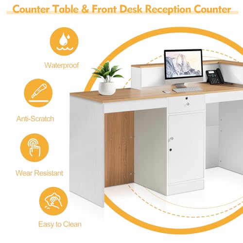 Reception Desk with Lockable Drawer & Door Cabinet B407657