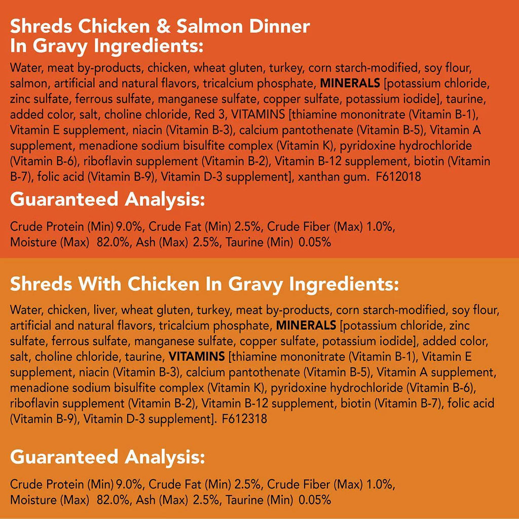 Chicken, Tuna and Salmon in Gravy Wet Cat Food Variety Pack, 5.5 oz., Pack of 32 O32714