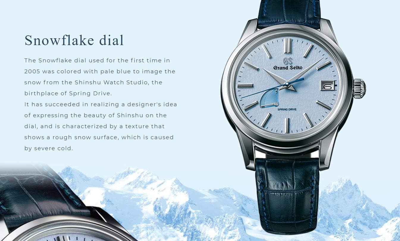 Blue Snowflake Dial Spring Drive Movement Watch H55724