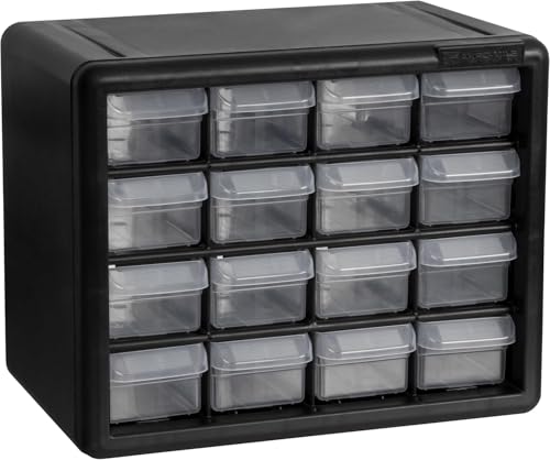 24-Drawer Plastic Storage Cabinet Black R4349