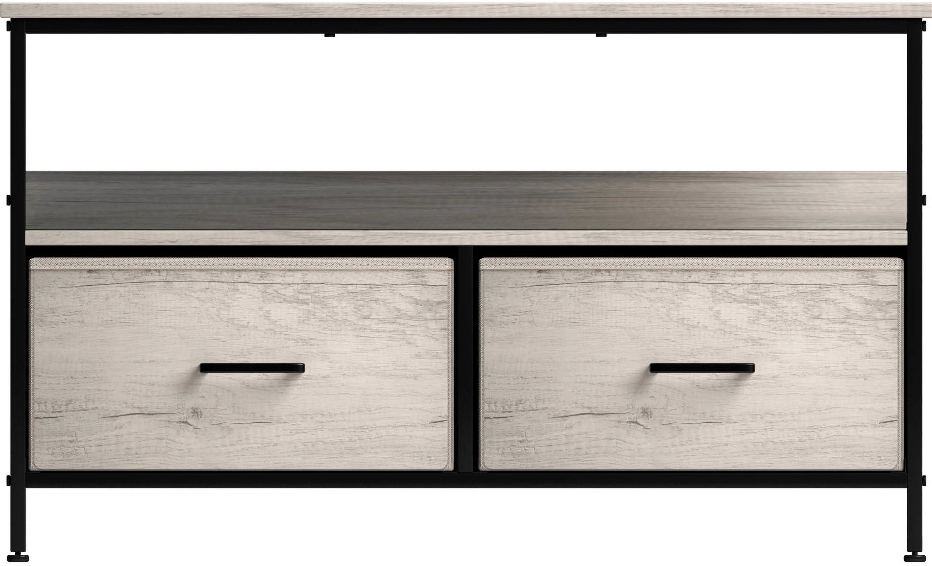 Rustic Beige TV Stand Dresser with 2 Drawers H20053