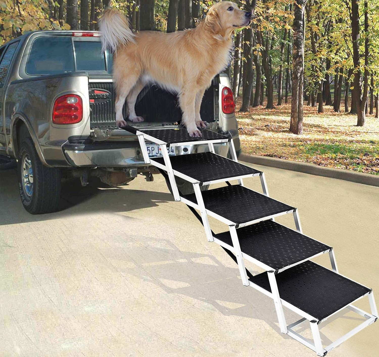 Folding 6 Steps Pet Dog Car Step Stairs Y219