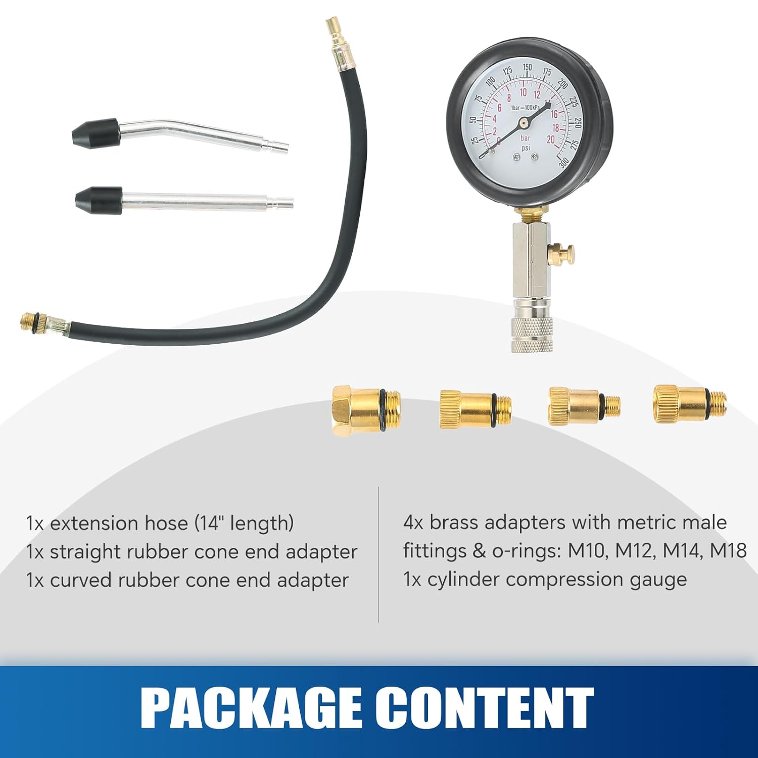 Compression Tester Kit Engine Compression Gauge G686344
