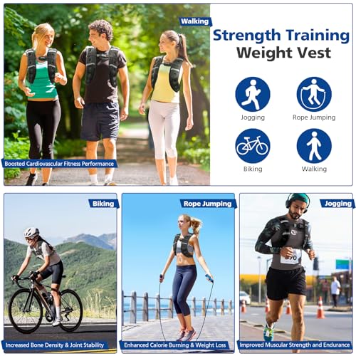 Weighted Vest with Reflective Stripe, Size Adjustable S13307