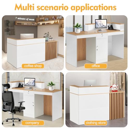 Reception Desk with Lockable Drawer & Door Cabinet B407657