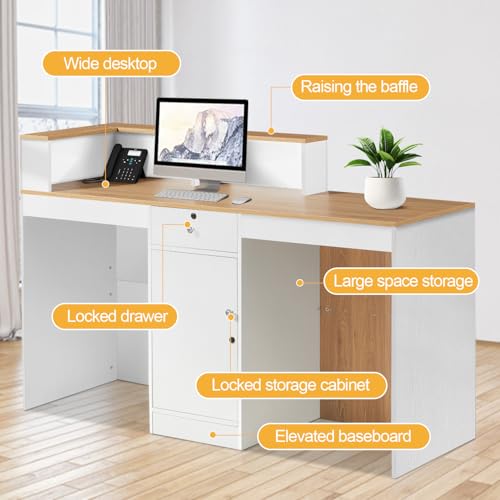 Reception Desk with Lockable Drawer & Door Cabinet B407657