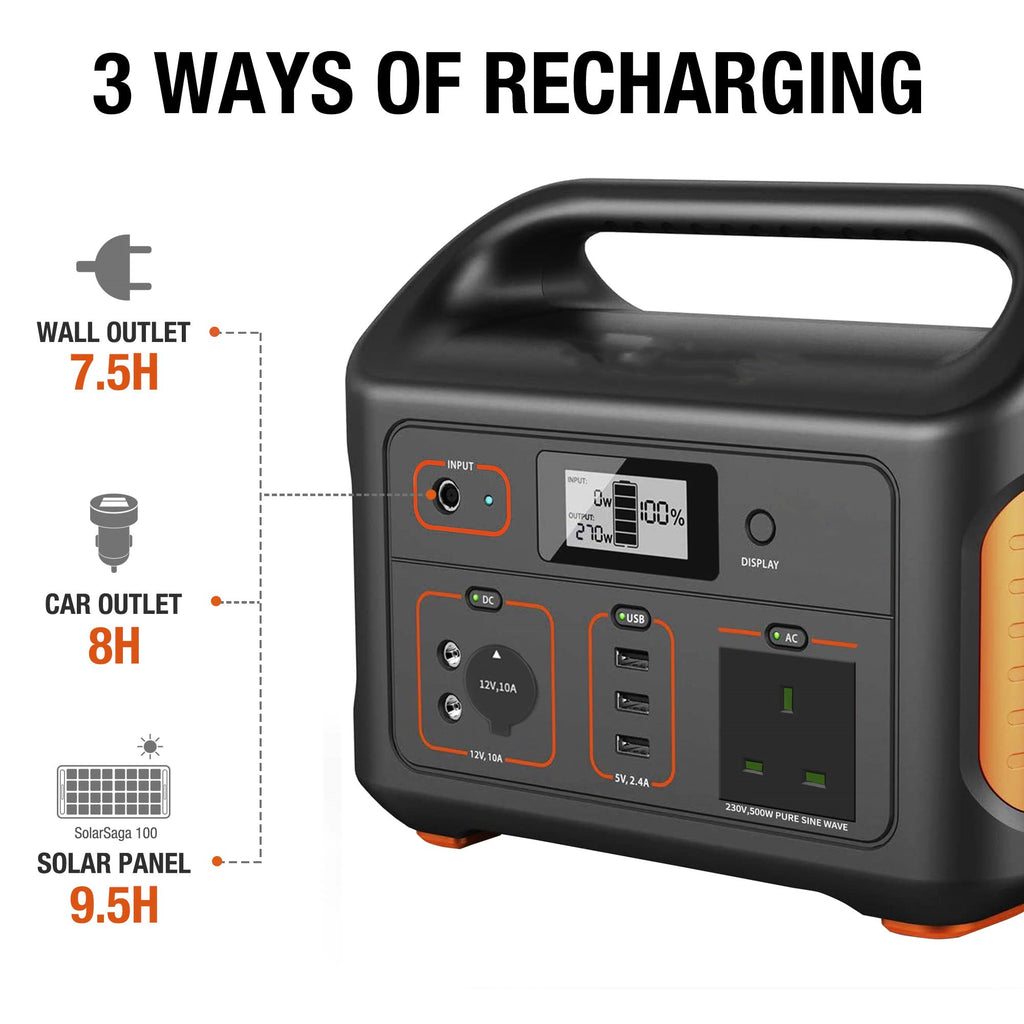 518Wh Portable Lithium Power Station with AC Outlet Y898853