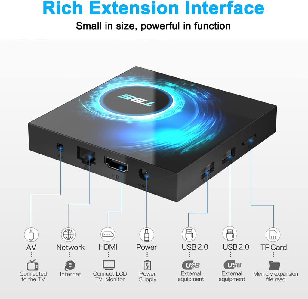 4GB RAM 128GB ROM Android TV Box Pack of 2 G497