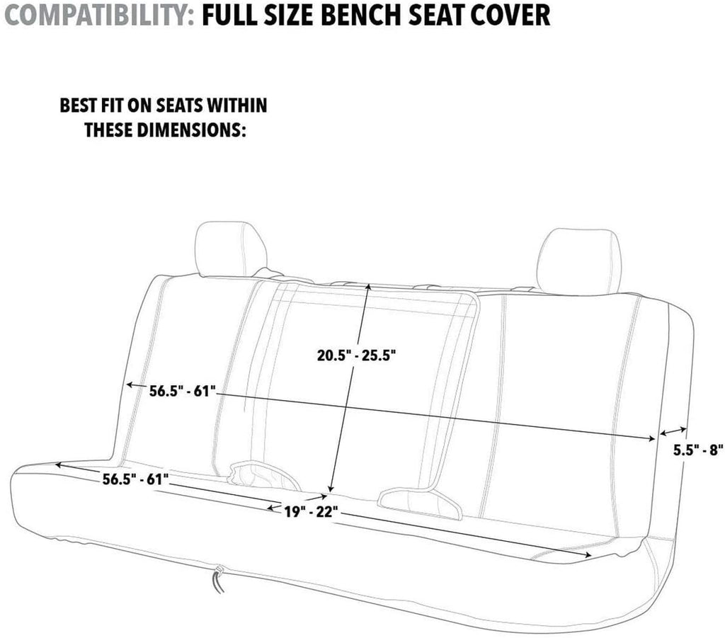 Camo Water Resistant Bench Seat Cover I3577