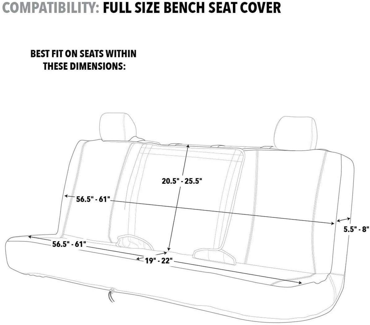 Camo Water Resistant Bench Seat Cover I3577