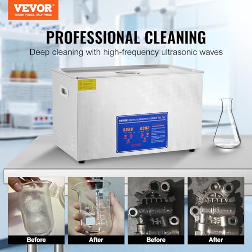 30L Industrial Ultrasonic Cleaner with Digital Timer Heater 40kHz 1100W U500