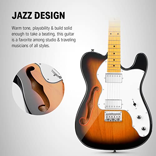39 Inch Full Size Hollow Electric Guitar with H-H Pickups N264