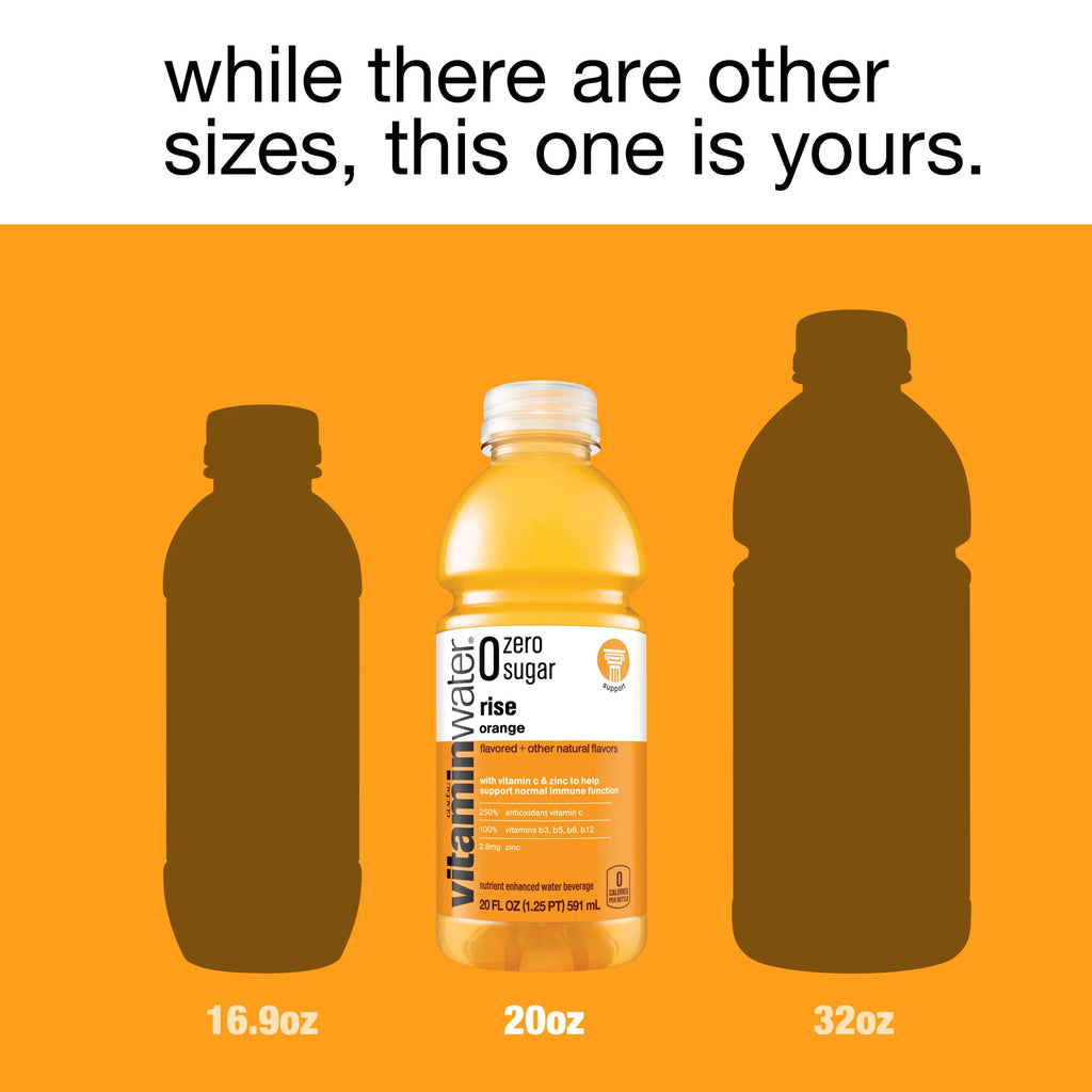20 fl oz 12 Pack Orange Electrolyte Enhanced Vitamin Water U2519