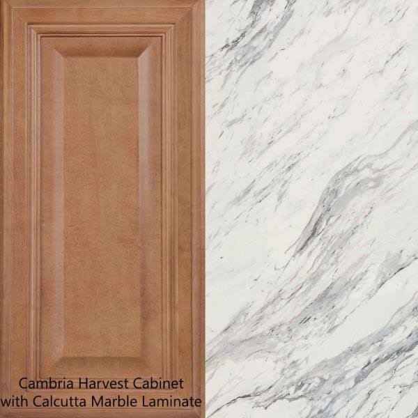 8 ft. Laminate Countertop Kit in Calcutta Marble with Valencia Edge T503847