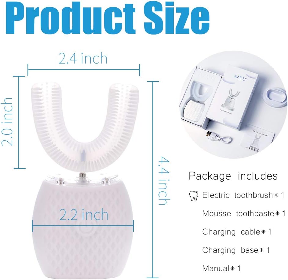 U Shaped Automatic Toothbrush with Wireless Charging H390