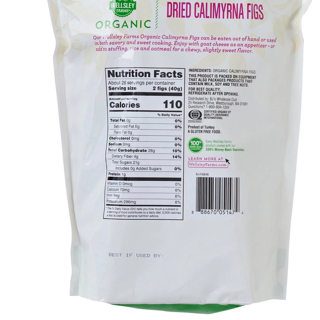 Organic Dried Calimyrna Figs, 36 oz. M89682
