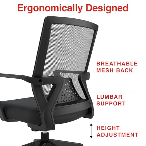 Black Ergonomic Mesh Office Desk Chair K3597
