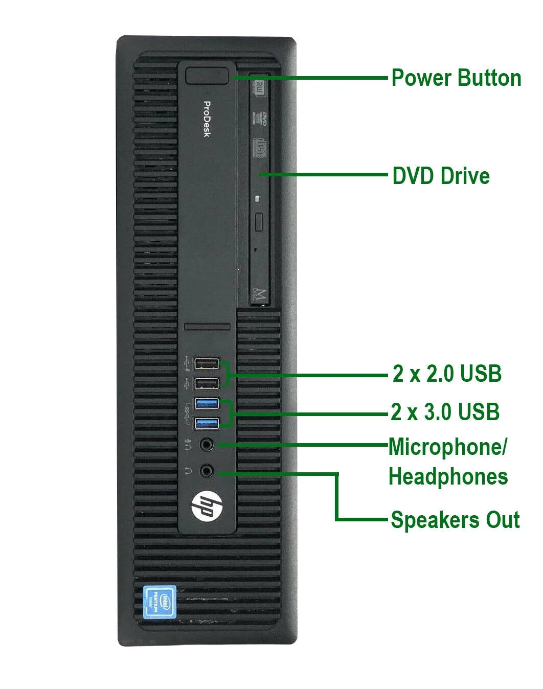 Restored HP Desktop PC Intel G4400 3.3GHz Processor 16GB Ram 500GB HDD 20 inch LCD AMD Radeon RX 550 DDR5 Windows 10 V2400