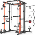 2000LBS Capacity Power Rack with Adjustable Cable Crossover System S2062