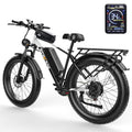 26" Electric Bike, 90 Miles, 34MPH, Peak 1500W, Fat Tire, 48V 864WH Removable Battery, Brake Light K978217