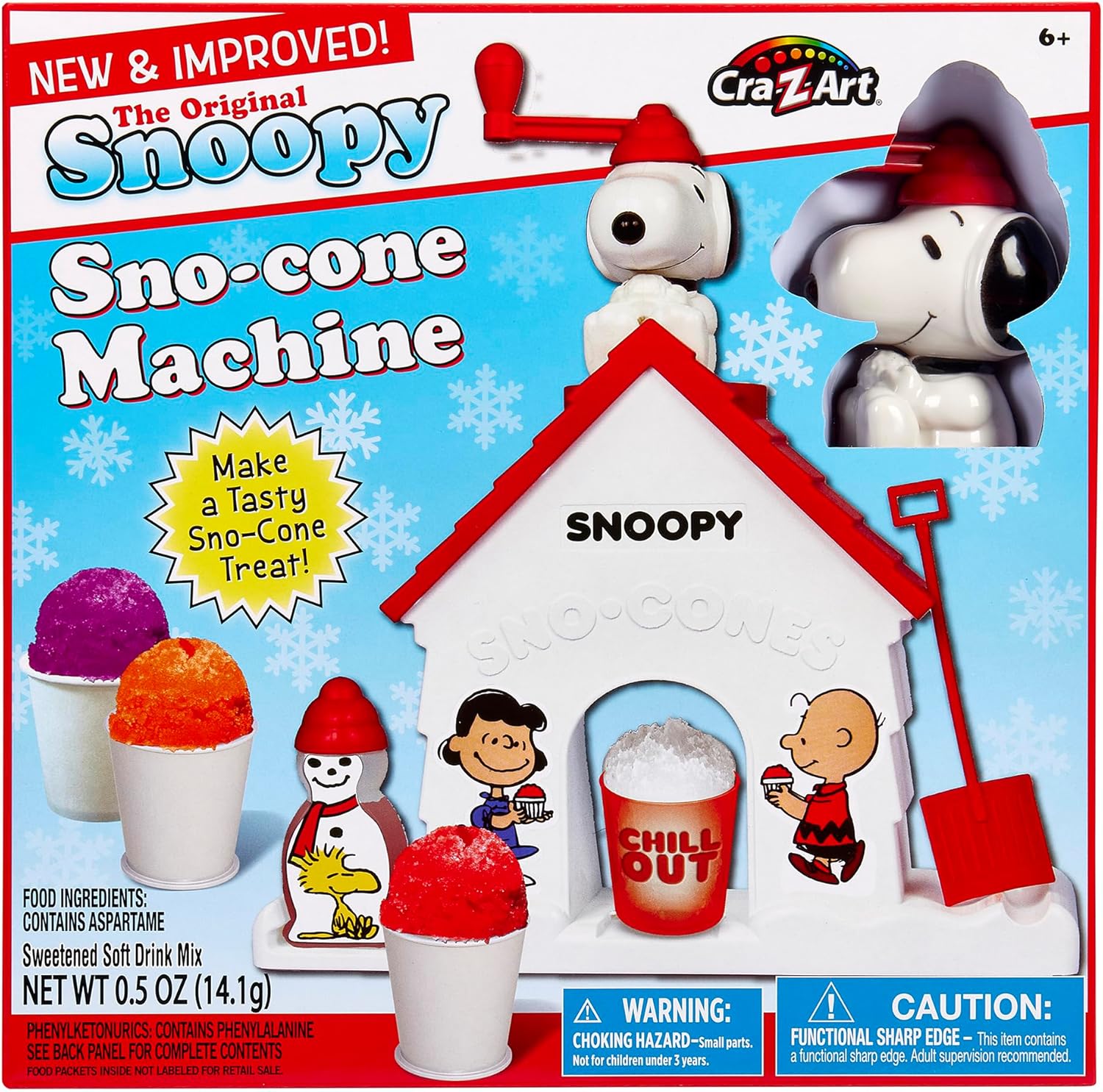 Snoopy SNO-Cone Machine Snow Cone Shaved Ice Maker D9791