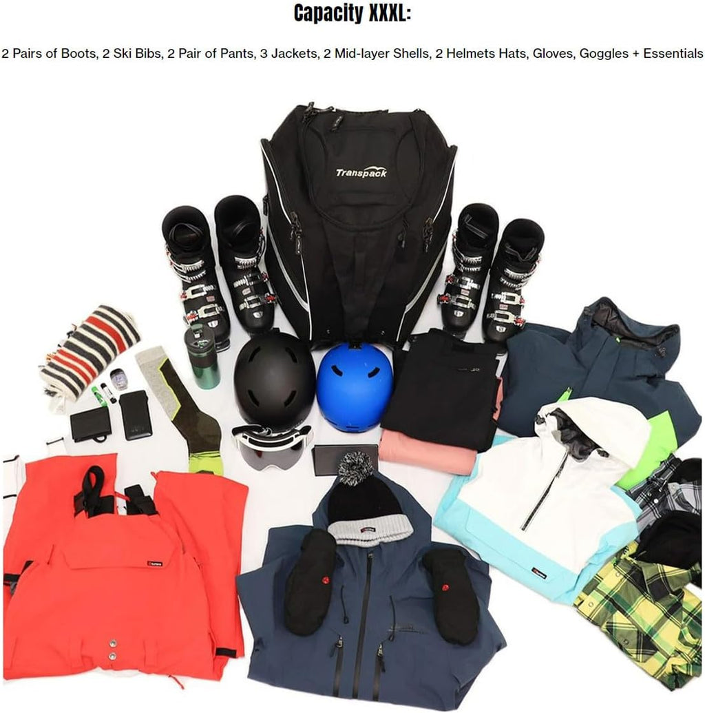 Unisex Water-Resistant 80 L Ski Snowboard Boot Helmet Goggles Gear Backpack Bag Z449978