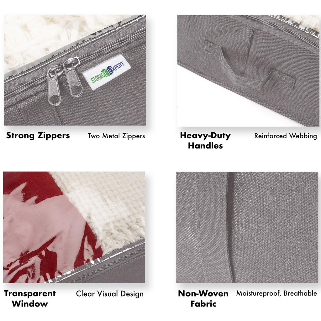 Gray 4 Pack Under Bed Storage Containers P832