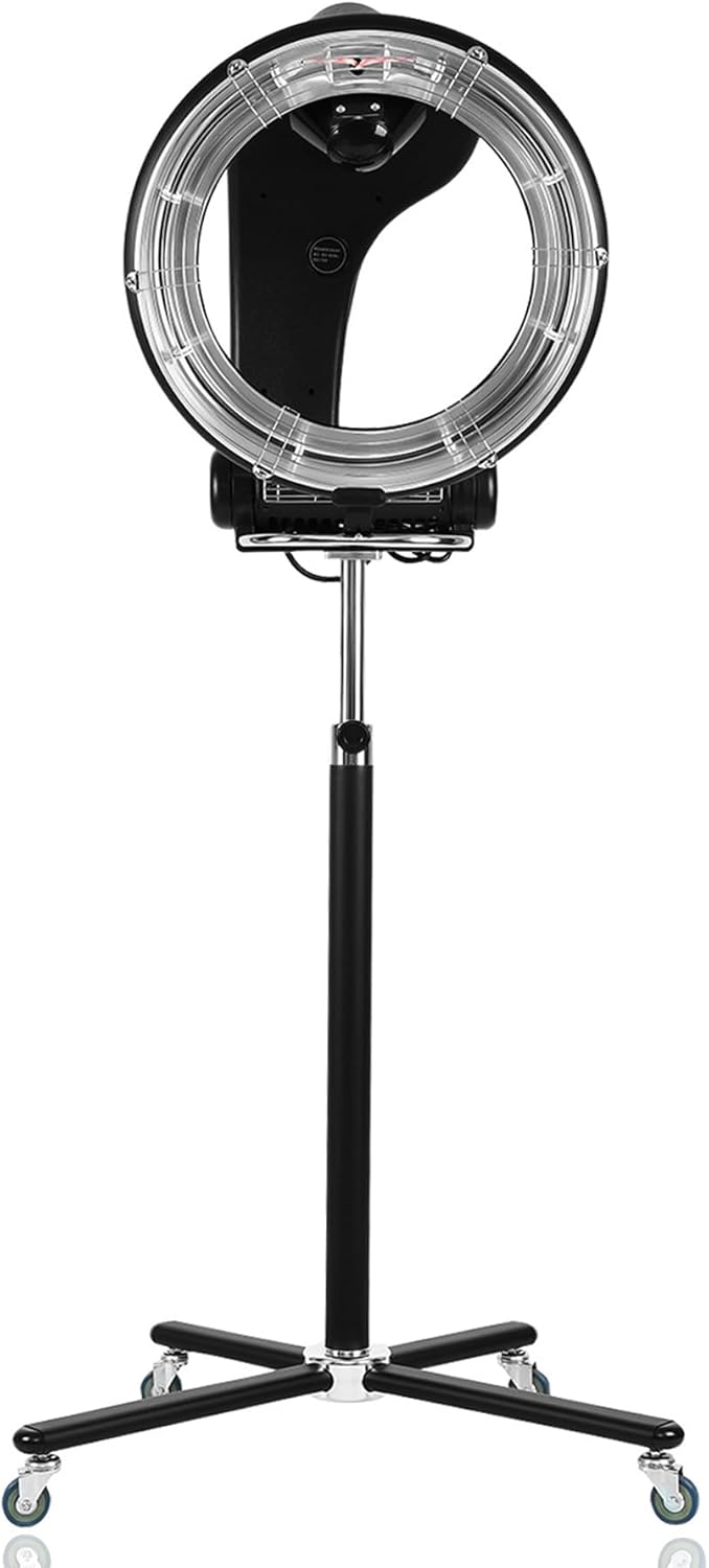 3 in 1 Professional Orbiting Hair Dryer Hair Color Processor, 110V 950W Adjustable Height Standing Salon Hair Dryers on Wheels Black P964