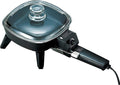 6" Non-Stick Electric Skillet with Glass Lid, Black H5839