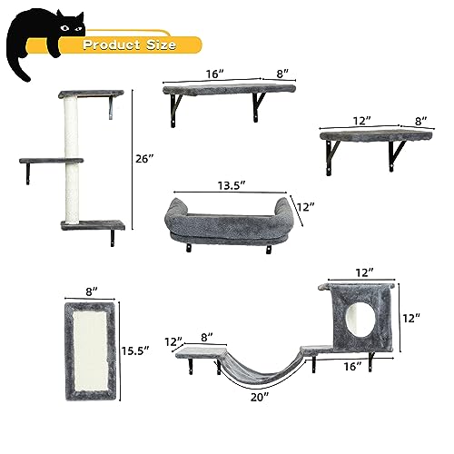Dark 6pc Cat Wall Furniture Set P99049