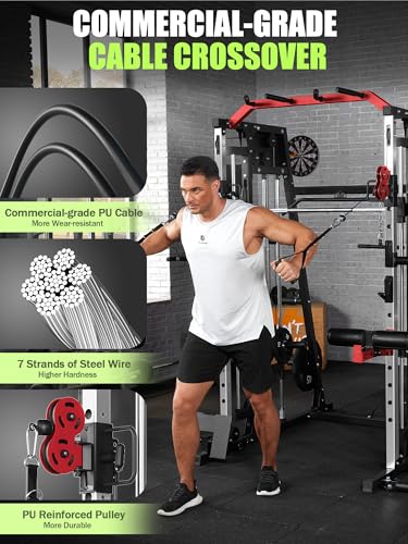 Heavy Duty Power Cage with Dual Pulley System J500
