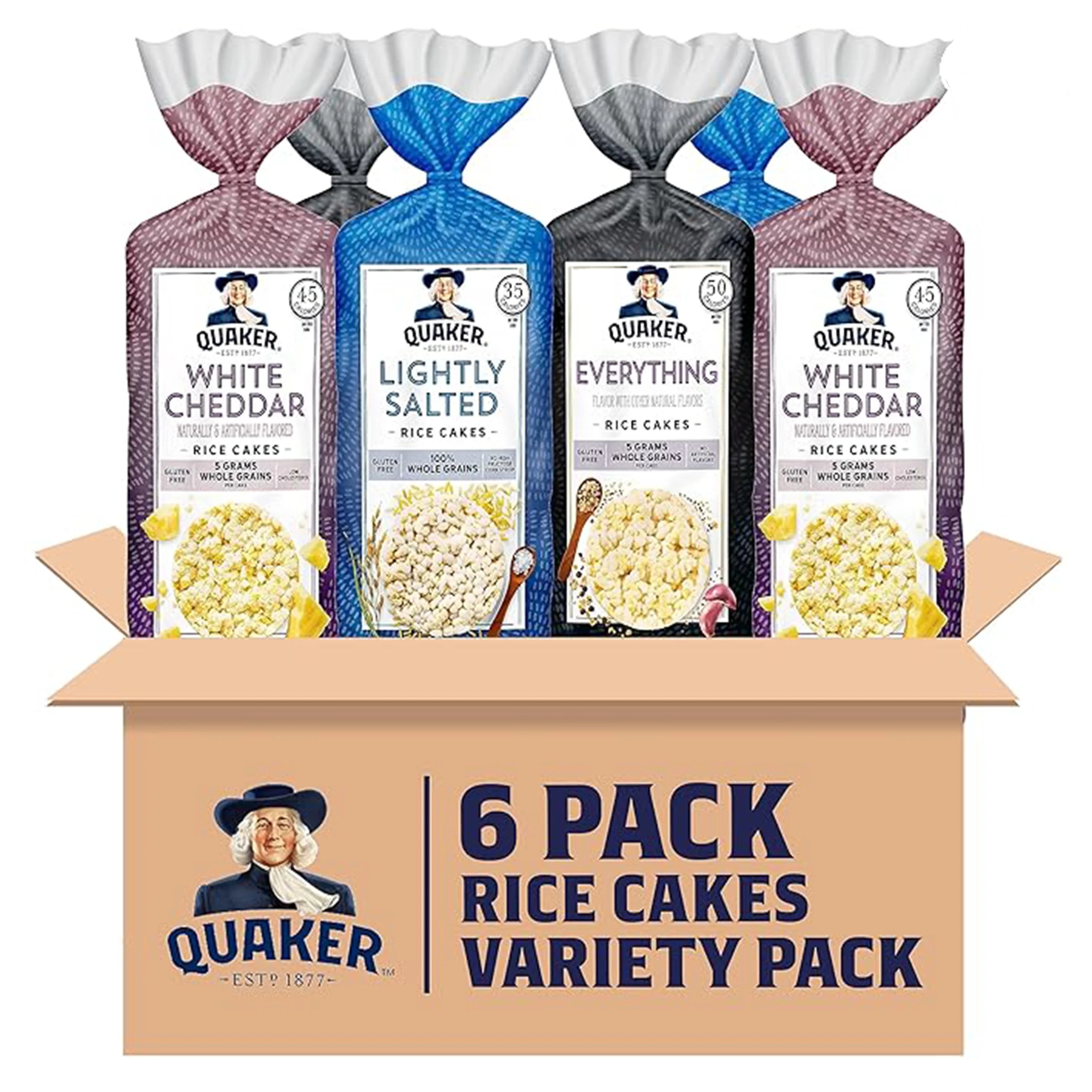 Large Rice Cakes, 3 Flavor Topper Variety Pack, Pack of 6 W810
