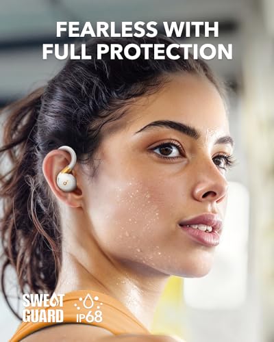 True-Wireless Workout Earbuds with Rotatable Ear Hooks, Noise Cancelling, IP68 Waterproof, 48H Play V2335