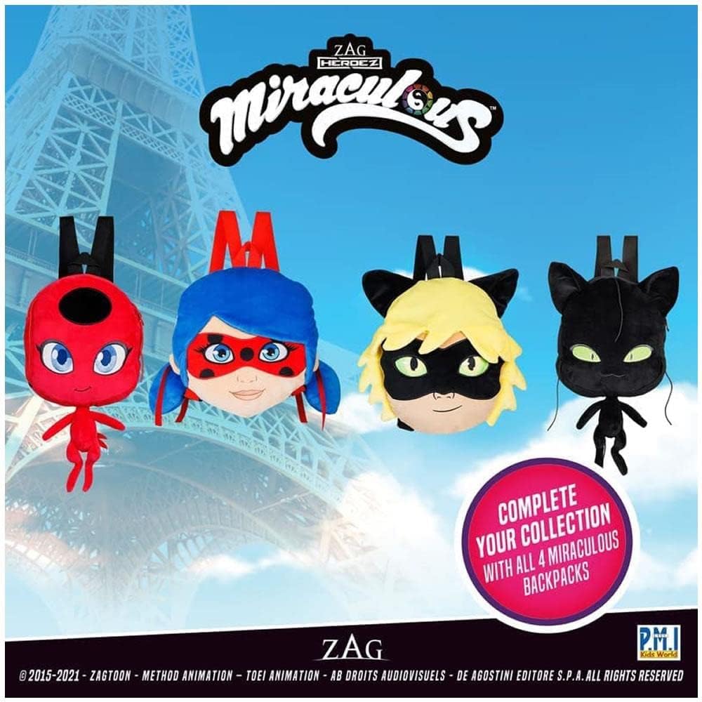 12-Inch Miraculous Ladybug Plush Backpack K81055