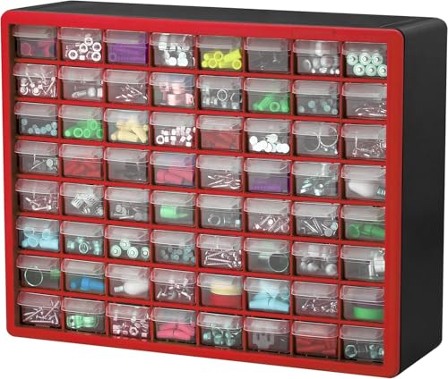 24-Drawer Plastic Drawer Storage Cabinet Black U1637