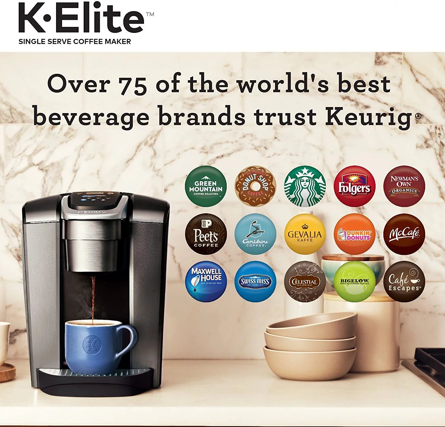 Brushed Slate Single Serve K-Cup Pod Coffee Maker S826149