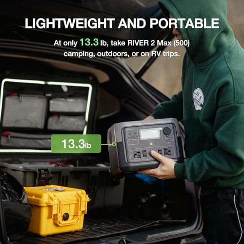 Portable Power Station 499Wh LiFePO4 Battery 1000W Output Solar Generator M8186