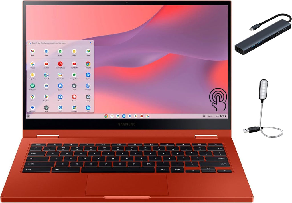 13.3" FHD Touchscreen Laptop, Intel Core i3, 8GB RAM, 128GB eMMC, Fiesta Red E9038