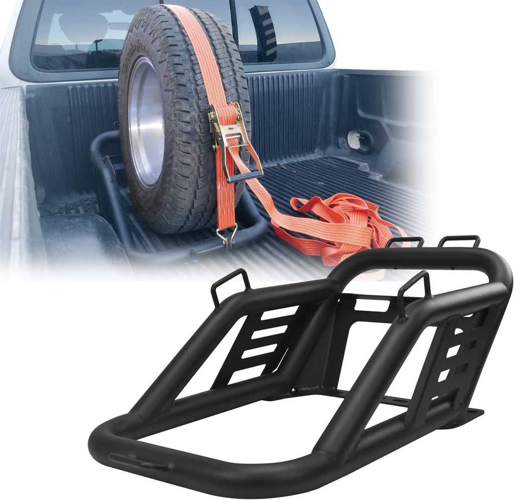 Fine Textured Black Universal Spare Tire Carrier for 40 inch Tire H704