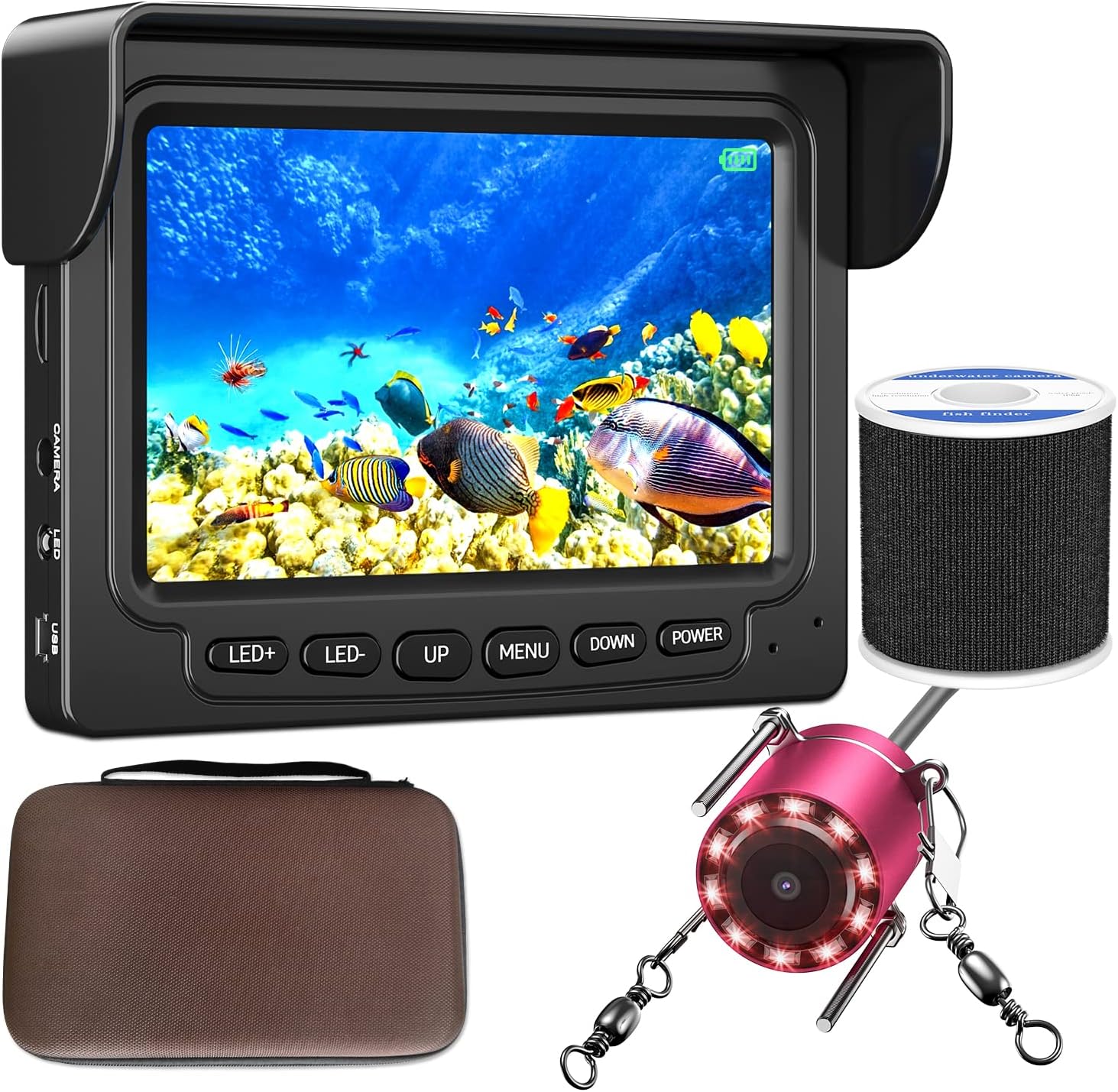 4.3 inch HD 1000TVL Color Monitor Ice Fishing Camera with 30m Cable C51117